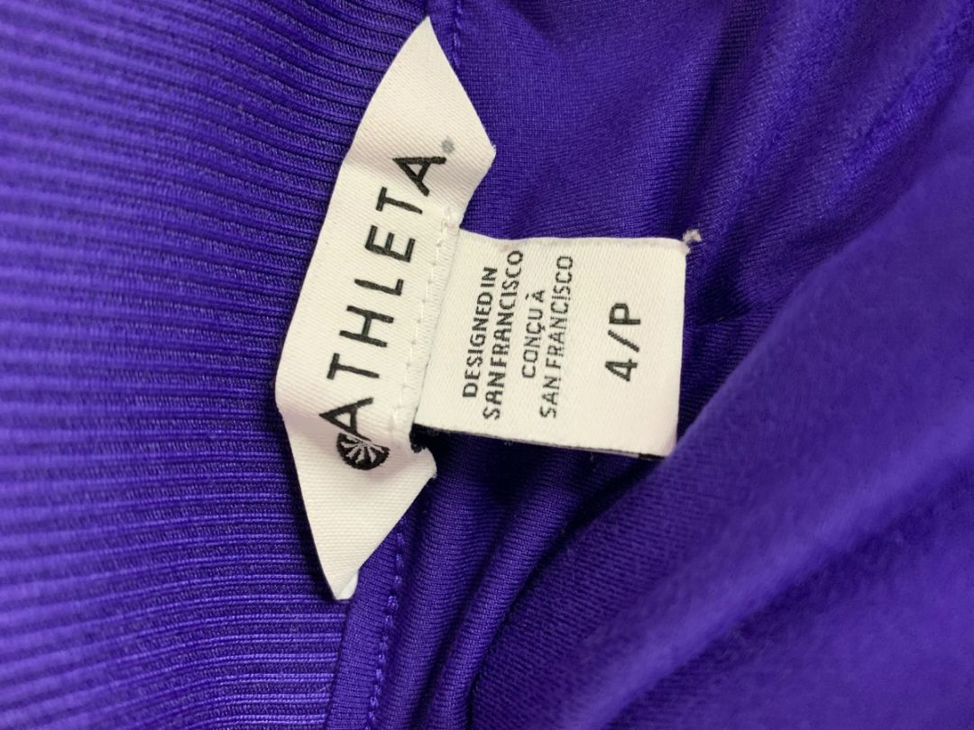 Size 4P Athleta Petite Womens Purple Brooklyn Lined Athletic Pants Pockets