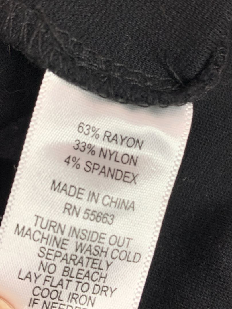 Small Jones New York Womens Black Ponte Knit Leggings 25" Inseam