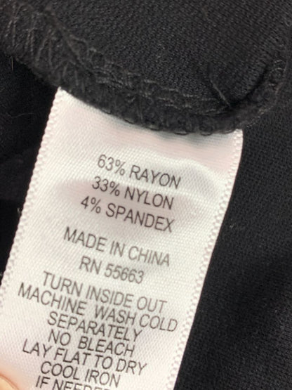 Small Jones New York Womens Black Ponte Knit Leggings 25" Inseam