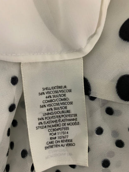 Size 6 Alice + Olivia Mable Polka Dot Faux Wrap Dress Silk Blend