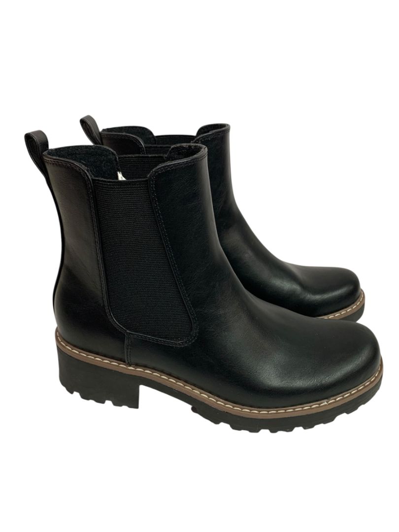 Size 8 Universal Thread Womens Black Chelsea Lug Sole Ankle Boots Vegan Leather
