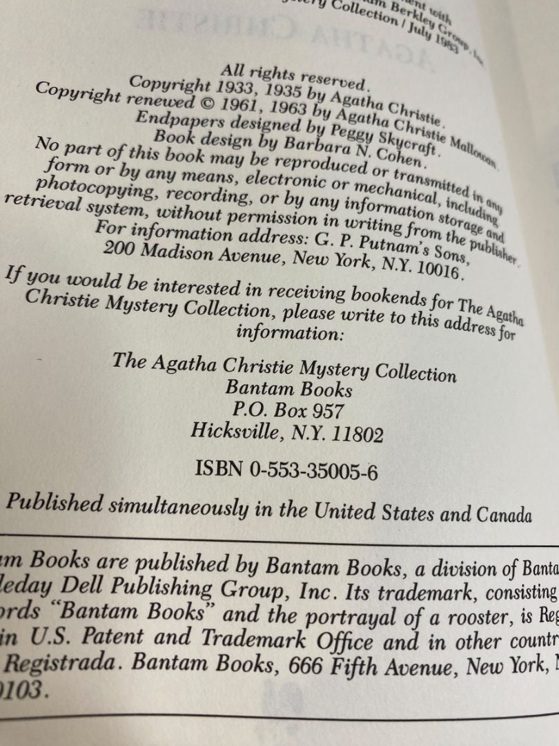 Agatha Christie Mystery Collection Bantam Leatherette Why Didn't They Ask Evans? 1980s