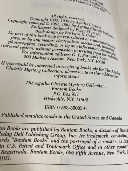Agatha Christie Mystery Collection Bantam Leatherette Why Didn't They Ask Evans? 1980s
