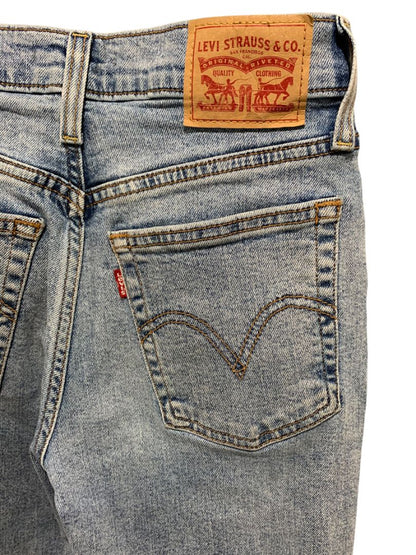 Size 25 Levis Wedgie Straight Leg Womens Distressed Jeans Buttonfly
