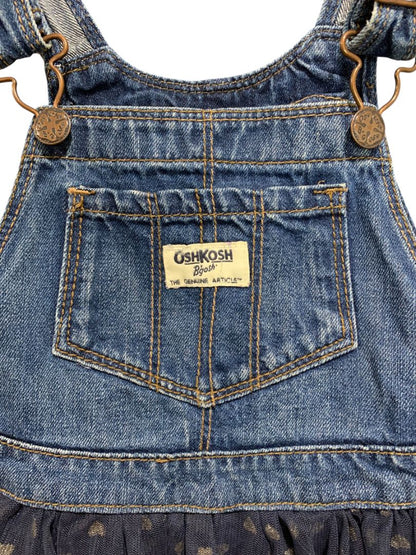 Size 5T OshKosh B'Gosh Girls Tutu Overall Dress Sparkle Heart