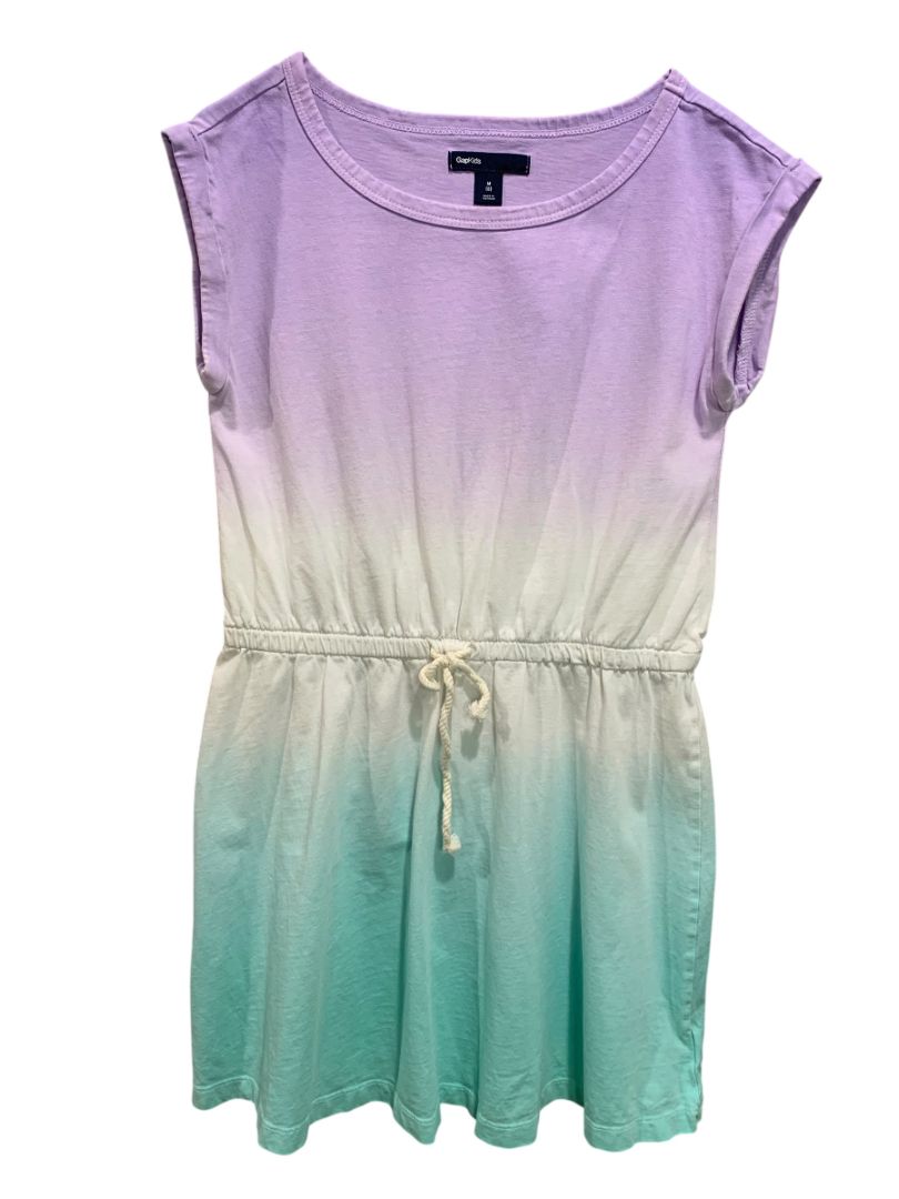 Medium (8) Gap Kids Cotton Jersey Knit Sundress Elastic Drawstring Waist Pastel