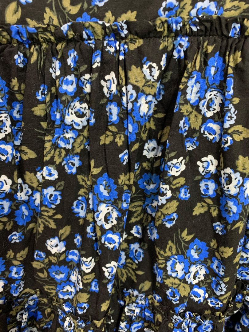 4T Baby Gap Toddler Floral Puff Sleeve Dress Blue Cotton