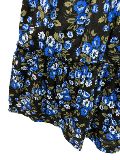 4T Baby Gap Toddler Floral Puff Sleeve Dress Blue Cotton