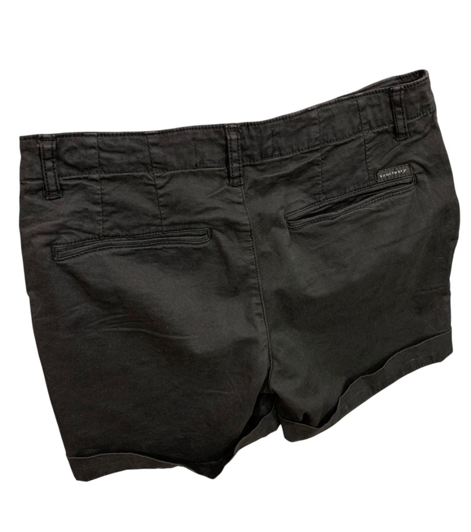 Size 24 Sanctuary Womens Black Chino Style Shorts