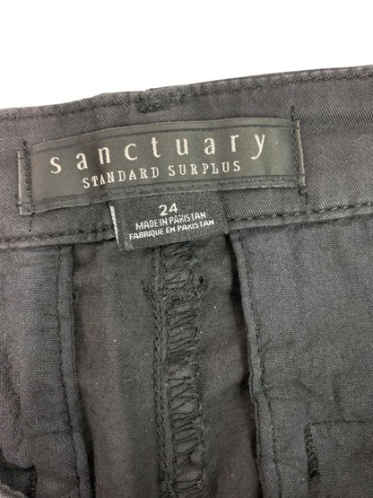 Size 24 Sanctuary Womens Black Chino Style Shorts