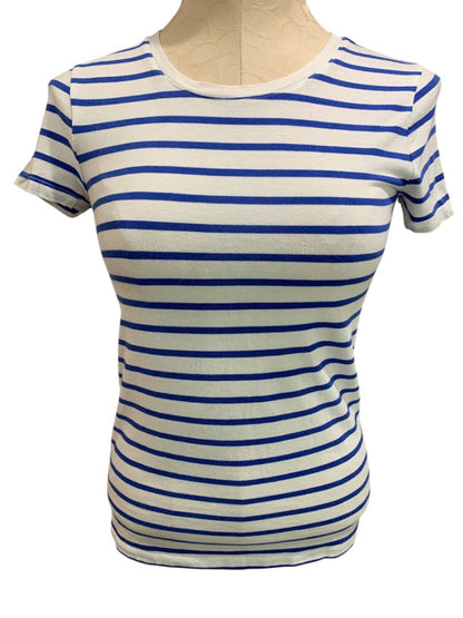 Size XS Gap Favorite Tee Womens Striped Blue White Tshirt