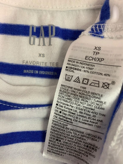 Size XS Gap Favorite Tee Womens Striped Blue White Tshirt