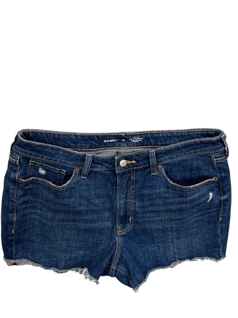Size 14 Old Navy High-Rise OG Straight Womens Jean Shorts Cut Off Denim