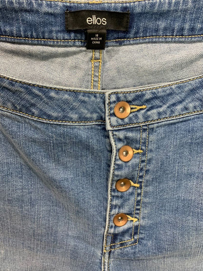 Size 16 ellos Womens Buttonfly Distressed Jean Shorts Denim