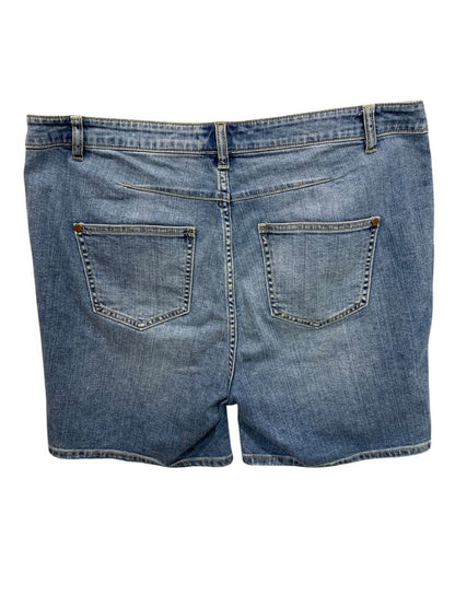 Size 16 ellos Womens Buttonfly Distressed Jean Shorts Denim