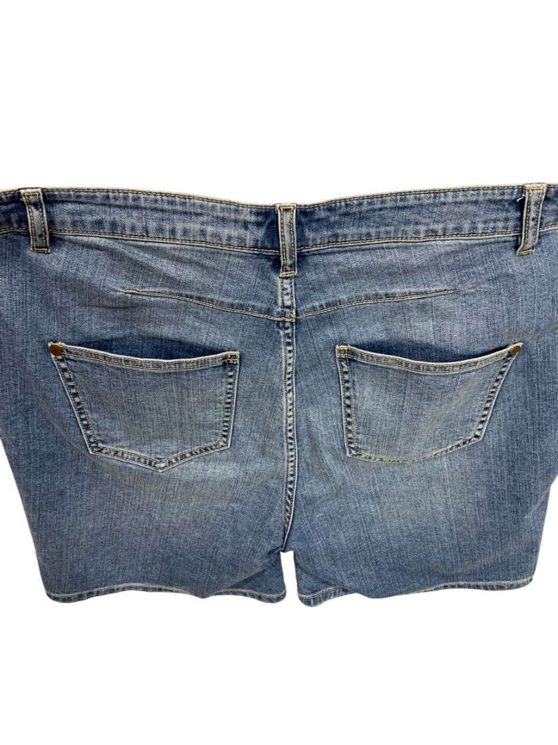 Size 16 ellos Womens Buttonfly Distressed Jean Shorts Denim