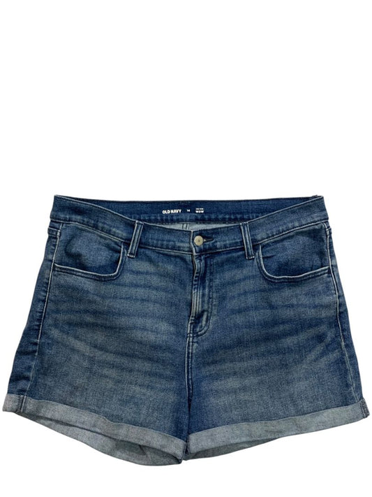 Size 14 Old Navy Womens Blue Jean Shorts Mid-Rise Wow Denim