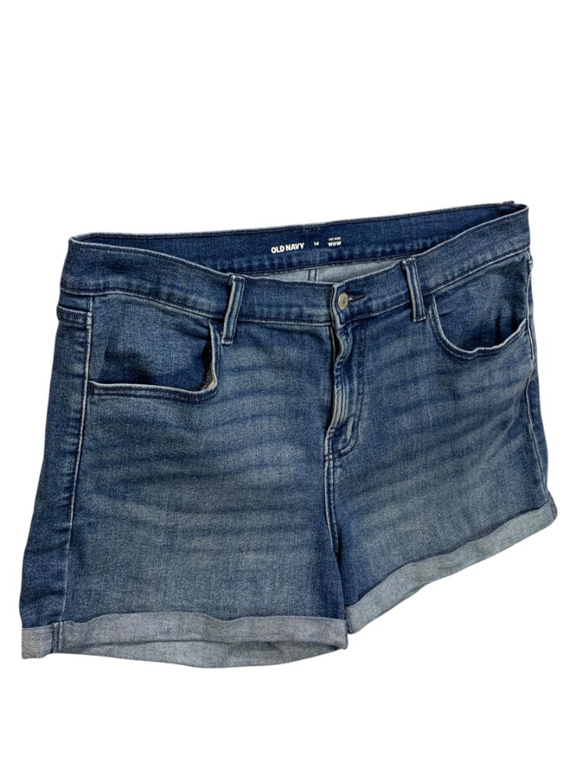 Size 14 Old Navy Womens Blue Jean Shorts Mid-Rise Wow Denim