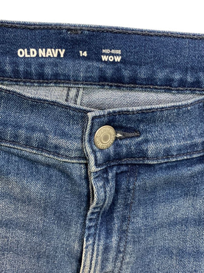 Size 14 Old Navy Womens Blue Jean Shorts Mid-Rise Wow Denim