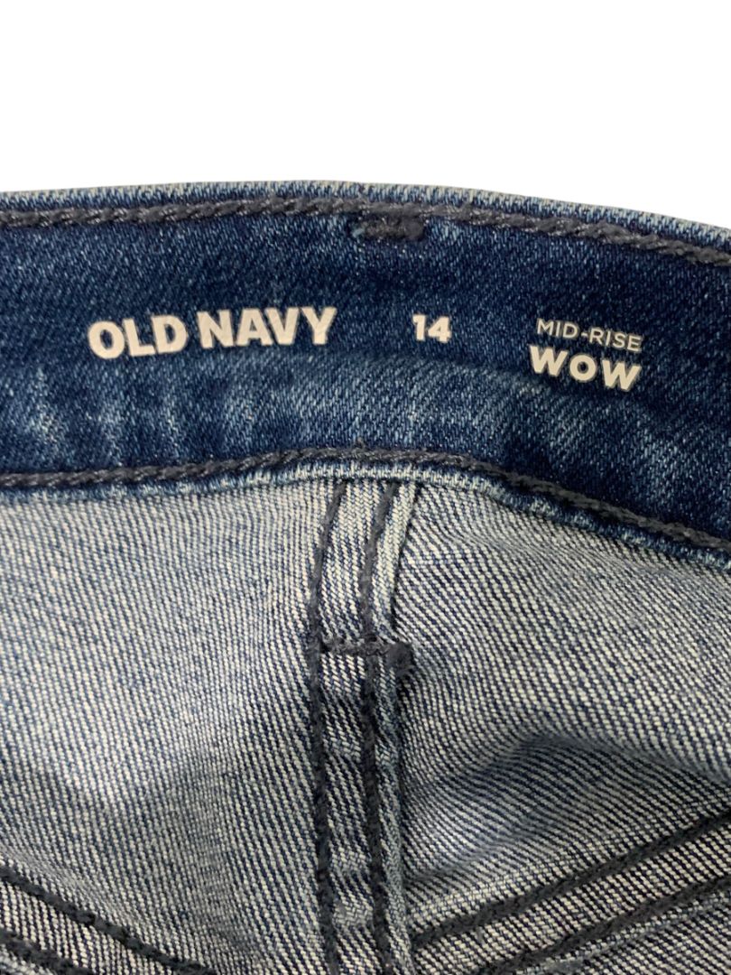 Size 14 Old Navy Womens Blue Jean Shorts Mid-Rise Wow Denim