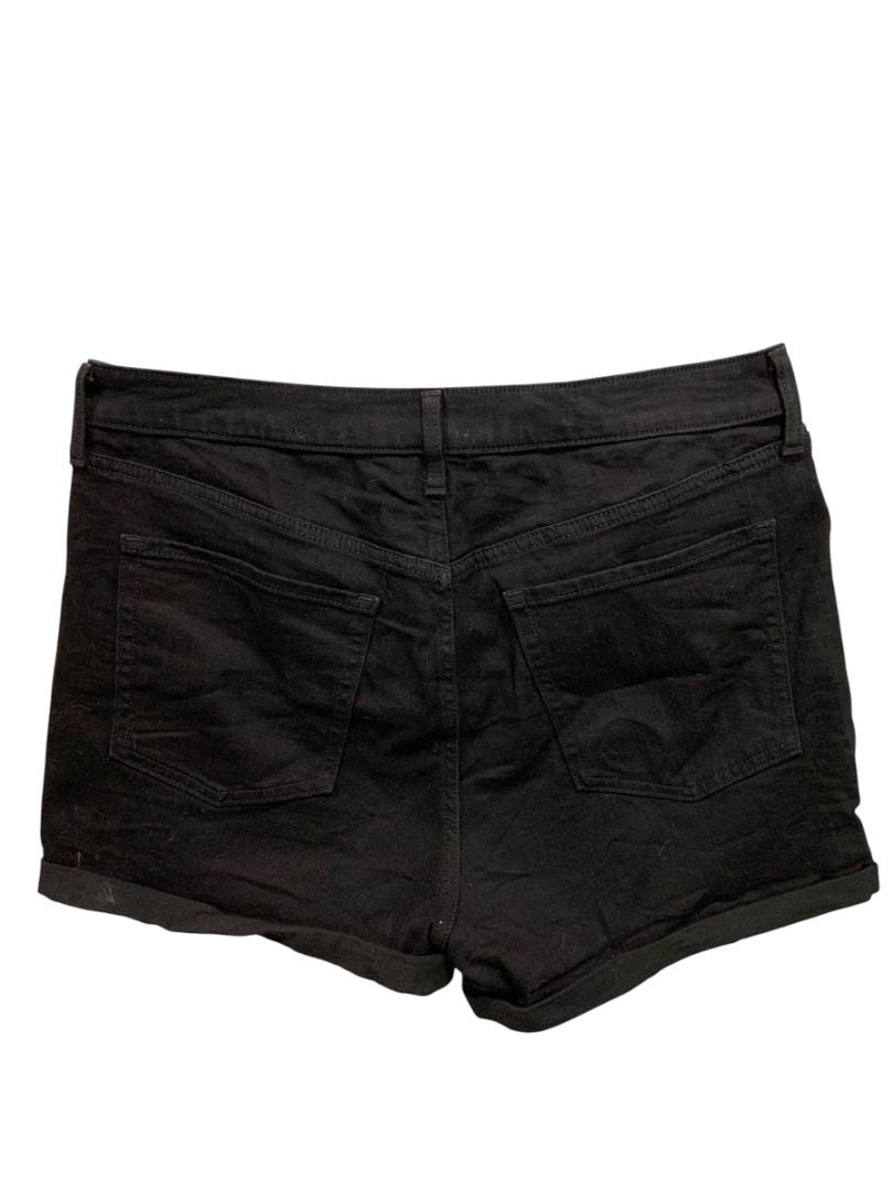 Size 14 Old Navy Womens Black Jean Shorts High-Rise Wow Denim