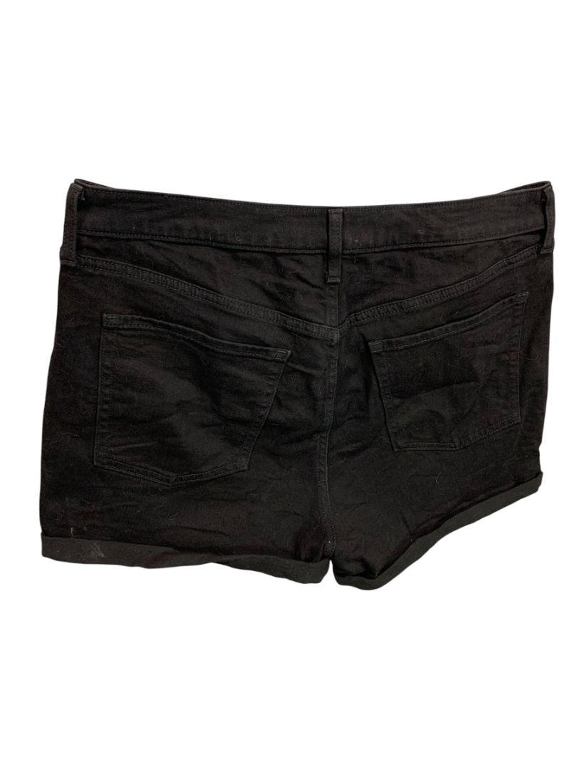 Size 14 Old Navy Womens Black Jean Shorts High-Rise Wow Denim