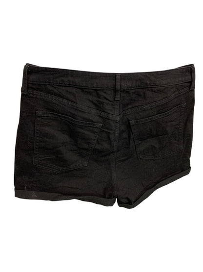 Size 14 Old Navy Womens Black Jean Shorts High-Rise Wow Denim