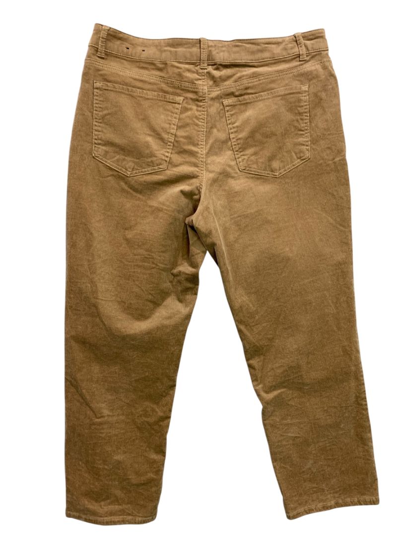 Size 14 Jones New York Womens Brown Corduroy Pants Straight Leg