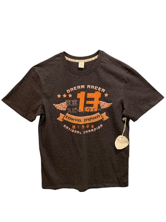 Medium Recycled Threads New Racing Tshirt 13 Gray Orange Mens