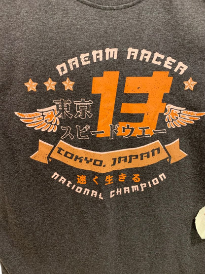 Medium Recycled Threads New Racing Tshirt 13 Gray Orange Mens