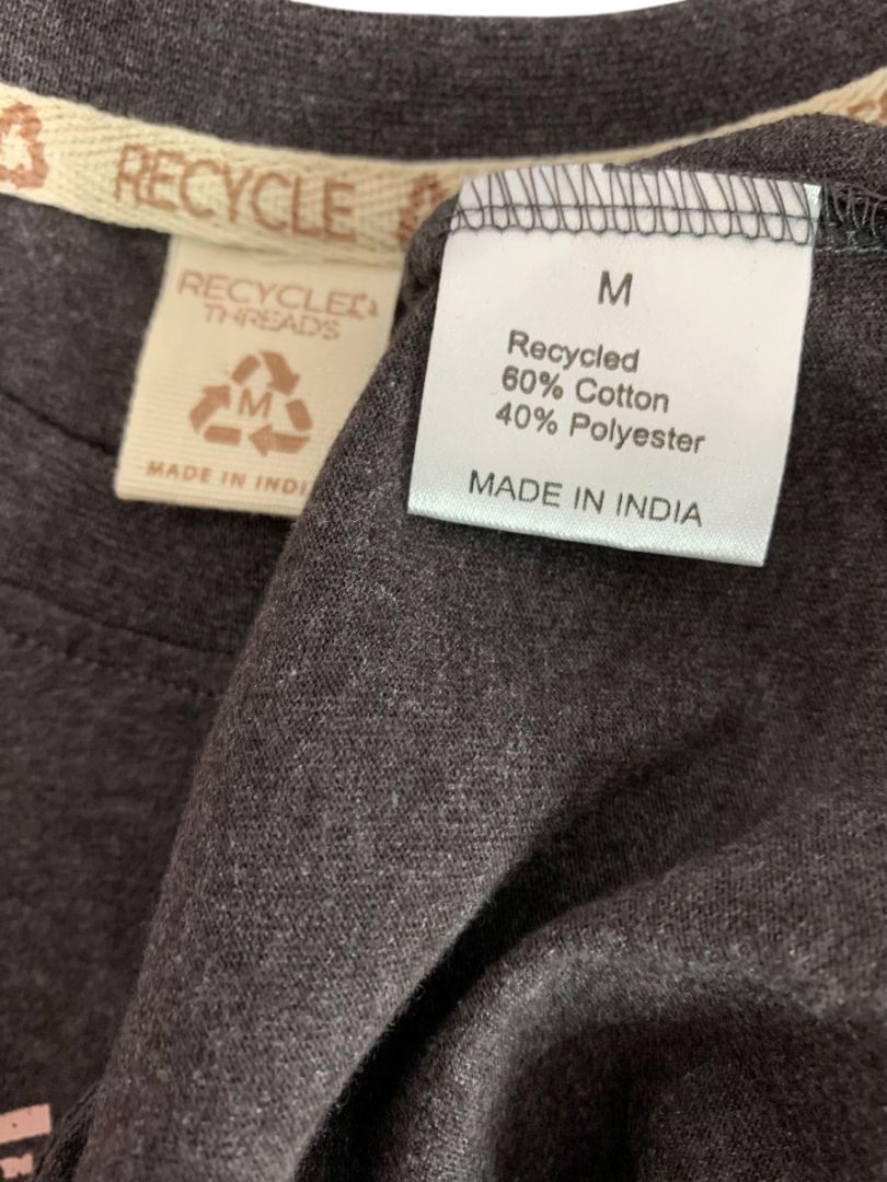 Medium Recycled Threads New Racing Tshirt 13 Gray Orange Mens