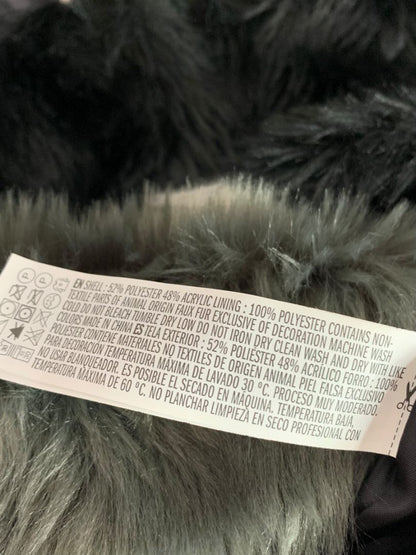 Small Forever 21 Womens Color Block Plush Coat Faux Fur