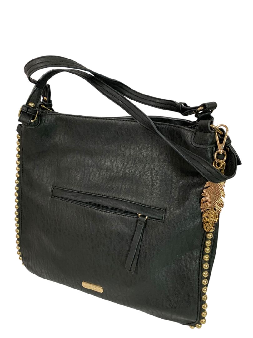 Jessica Simpson Faux Leather Shoulder Bag Goldtone Hardware Camille 4 Poster