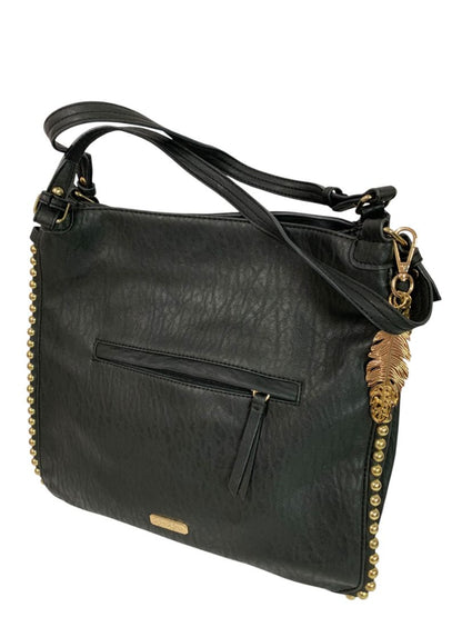 Jessica Simpson Faux Leather Shoulder Bag Goldtone Hardware Camille 4 Poster