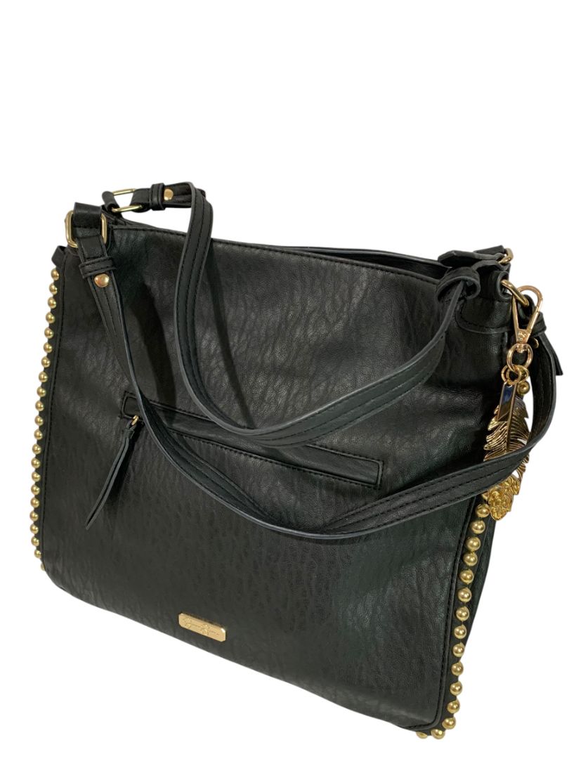 Jessica Simpson Faux Leather Shoulder Bag Goldtone Hardware Camille 4 Poster