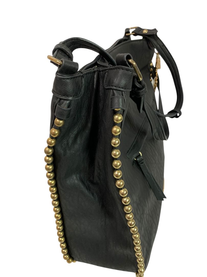 Jessica Simpson Faux Leather Shoulder Bag Goldtone Hardware Camille 4 Poster