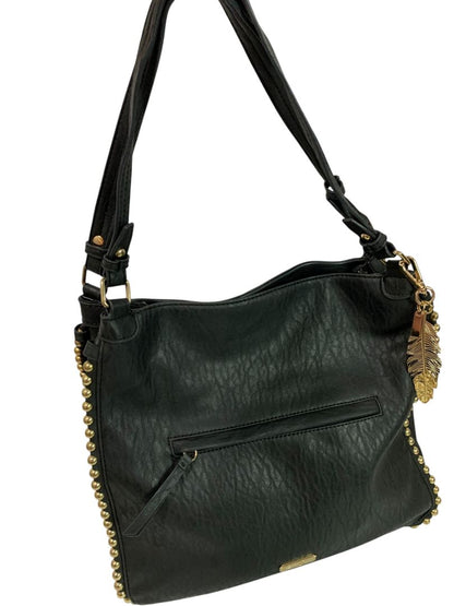 Jessica Simpson Faux Leather Shoulder Bag Goldtone Hardware Camille 4 Poster