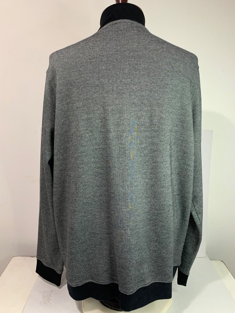 Size XXL Alfani Mens Full Zip Knit Jacket Gray Black