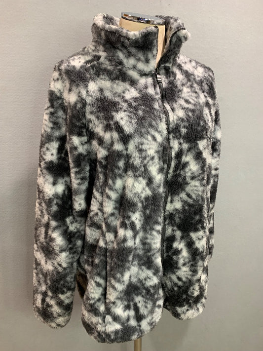 Size XXL ZeroXposur Womens Fleece Zip Up Jacket Gray Soft
