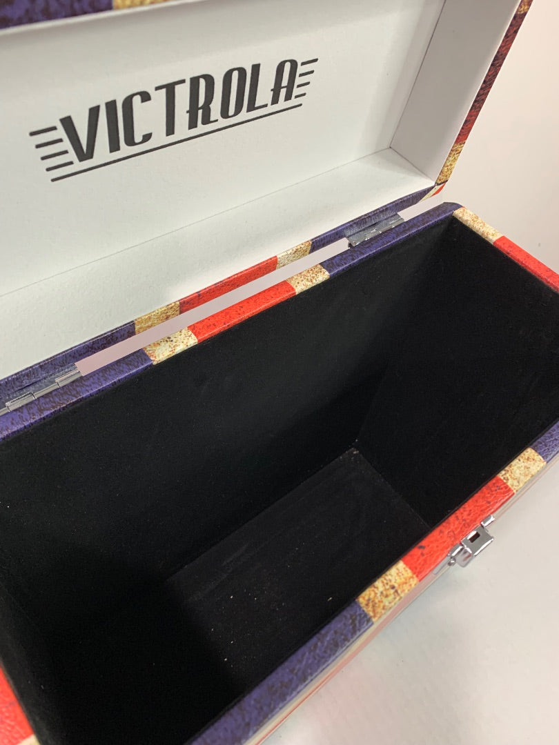Victrola Collector Record Storage Case Holds 30+ Vinyl Records UK Flag