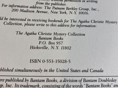 Agatha Christie Mystery Collection Bantam Leatherette The Secret Adversary 1980s