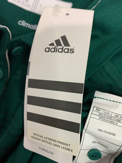 Size XS Adidas Climalite New Womens Green Polo Shirt Subtle Stripe