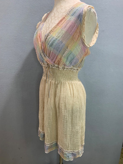 Small Marilu Demetra Linen Blend Dress Festival Boho Made in Italy