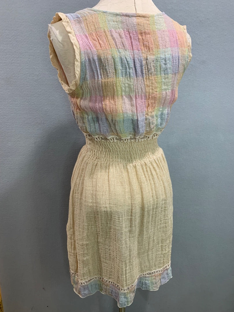 Small Marilu Demetra Linen Blend Dress Festival Boho Made in Italy