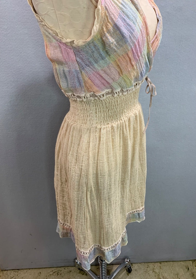 Small Marilu Demetra Linen Blend Dress Festival Boho Made in Italy