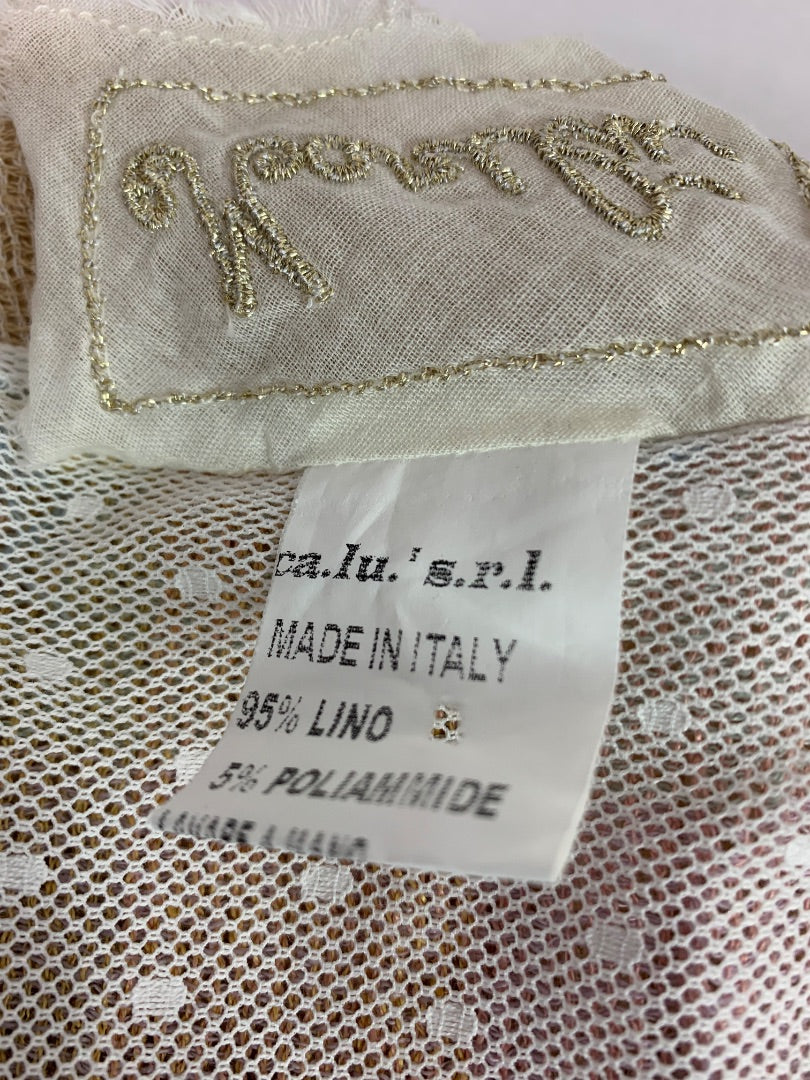 Small Marilu Demetra Linen Blend Dress Festival Boho Made in Italy