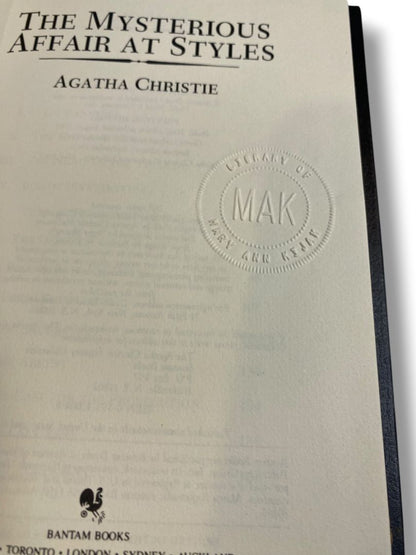 Agatha Christie Mystery Collection Bantam Leatherette The Mysterious Affair at Styles 1980s