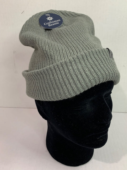 New Britt's Knits Mens Craftsman Beanie Hat Gray One Size