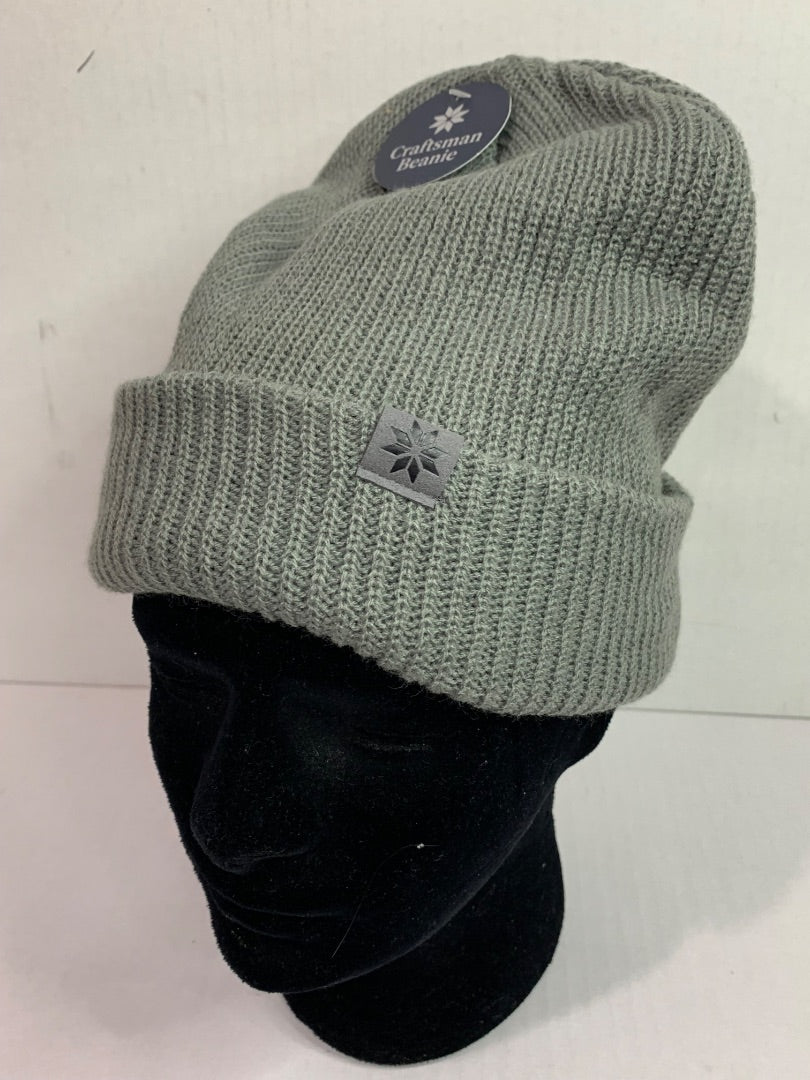 New Britt's Knits Mens Craftsman Beanie Hat Gray One Size