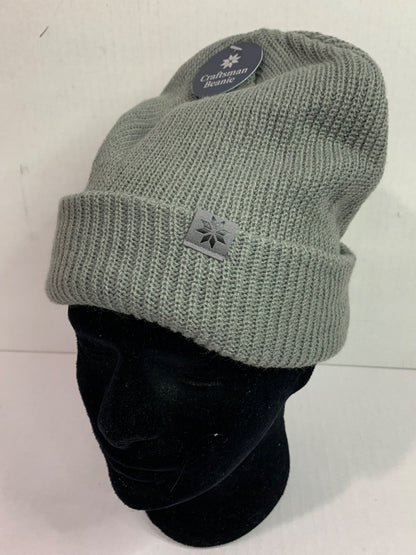 New Britt's Knits Mens Craftsman Beanie Hat Gray One Size